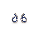 Sapphire Swirl Zircon Earrings
